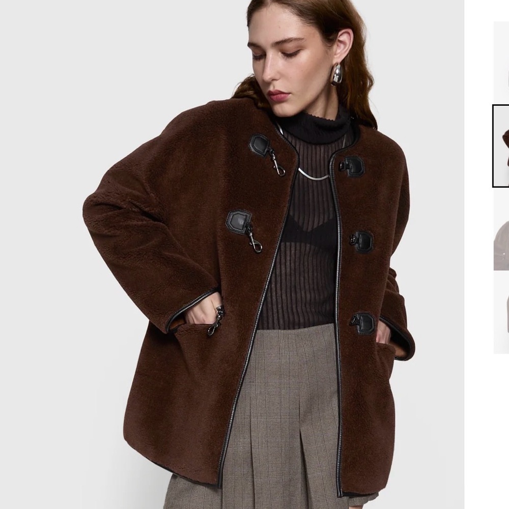 Rebecca Minkoff Dark Brown Teddy Jacket
